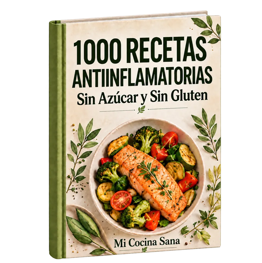 Libro de +1000 Recetas Antiinflamatorias — Sin Azúcar, Sin Gluten y Bajas en Carbohidratos